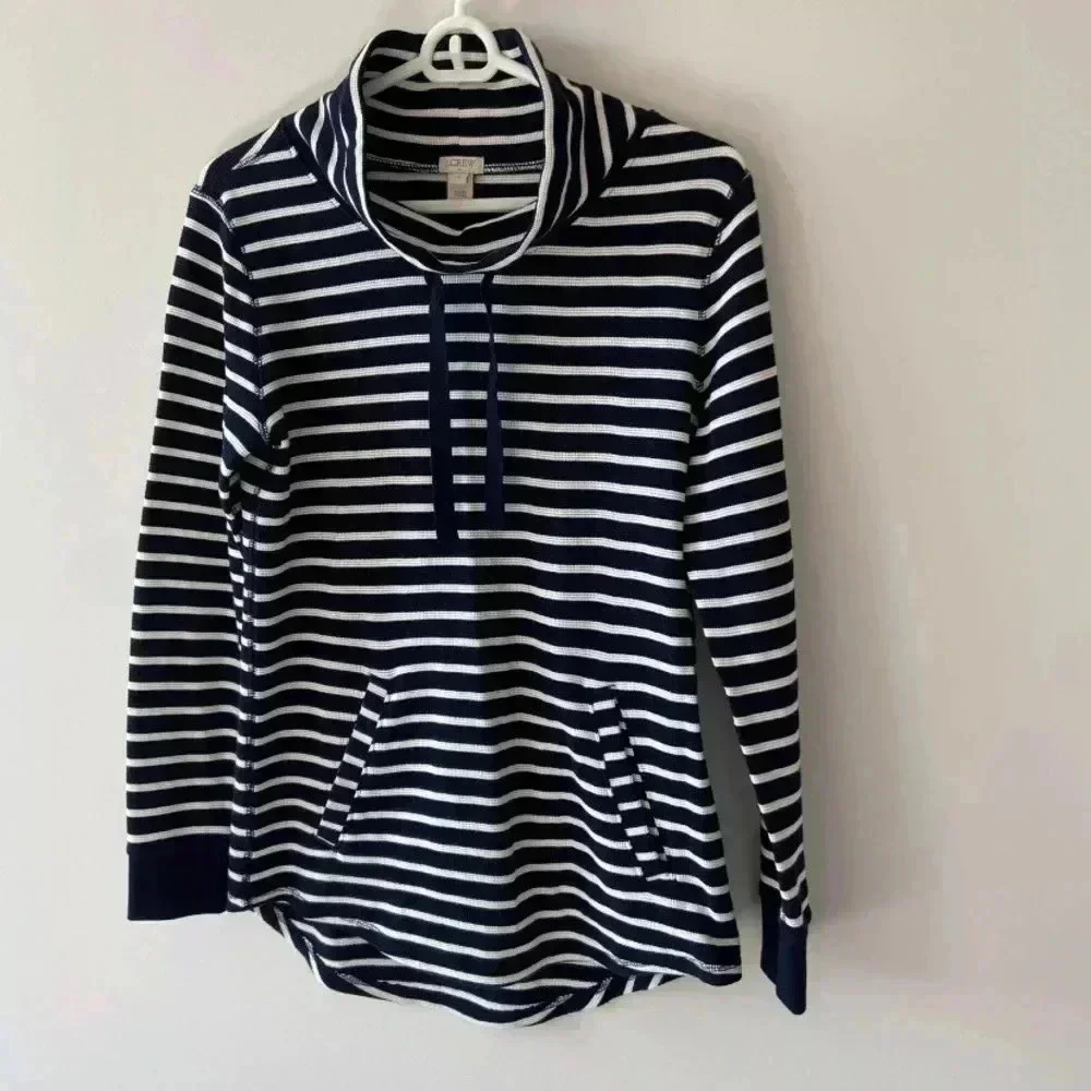 J. Crew Factory‎ Striped Funnelneck Sweatshirt Xs